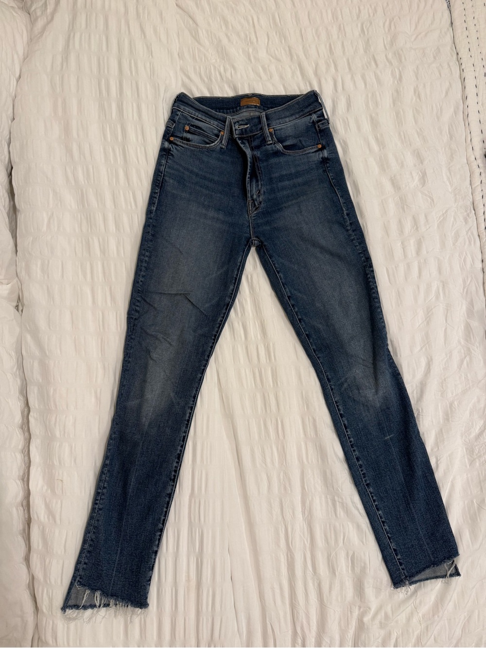 Mother Stunner Zip Ankle Fray